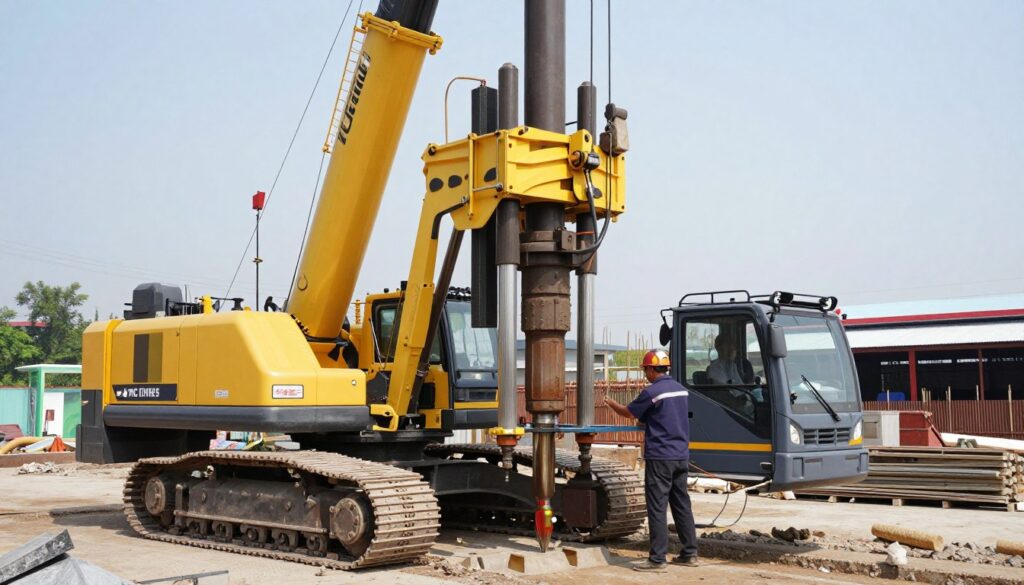 mesin mini crane untuk bore pile