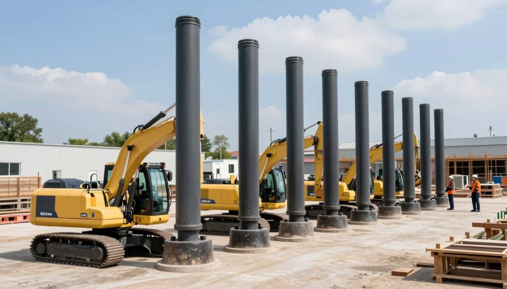 peralatan bore pile modern lengkap dan terawat