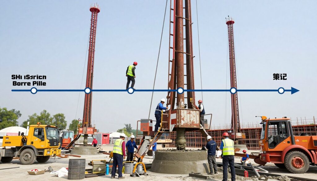 proses lengkap pengerjaan bore pile dari awal hingga akhir