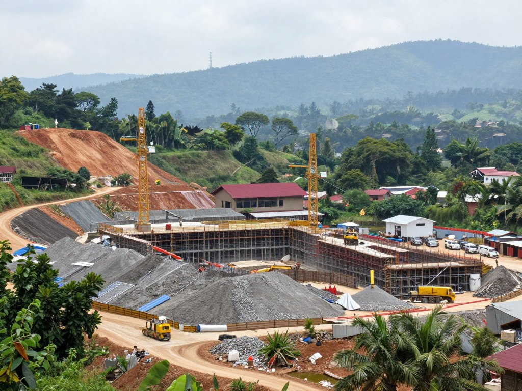 proyek bore pile di area malang dengan kondisi perbukitan