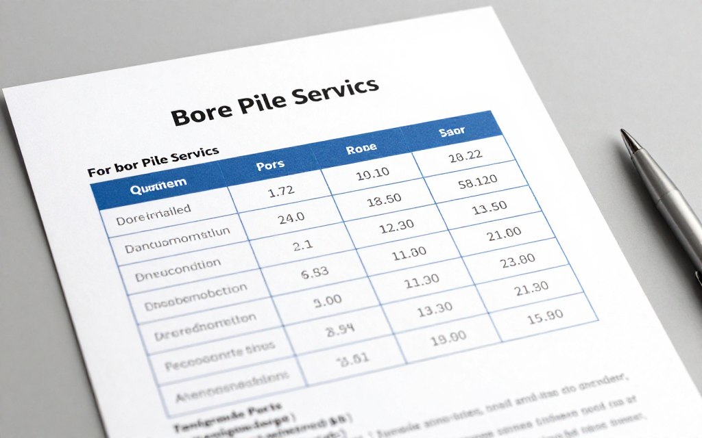 quotation transparansi harga jasa bore pile