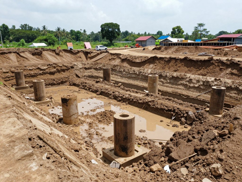 tanah lunak yang memerlukan pondasi bore pile